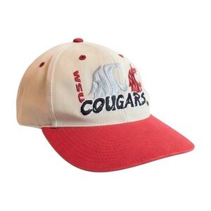 Vintage Washington State Cougars Hat Cap 2001 Sun Bowl Youngan Red Cream OSFM